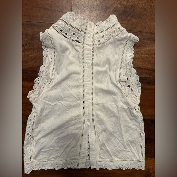 James Coviello Anaiya High Neck Eyelet Lace Top - Picture 4 of 7